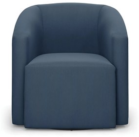 Poltrona Decorativa Base Giratória Kit 2 Stella Max Suede Azul Marinho D03 - D'Rossi