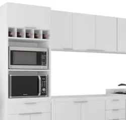 Armário de Cozinha CP05 Para Pia 120cm Pérola Z34 Branco    - Mpozenat