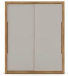 Guarda Roupa Solteiro 188cm 2 Portas Flex Dubai Nature/Fendi - Vila Ri