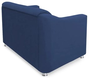 Namoradeira Cecilia 2 Lugares Suede Azul Marinho 1,20 m Decorativa Sala Recepção