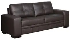 Sofá 2 e 3 Lugares Couro Sala Milano Marrom  - Scala Decor