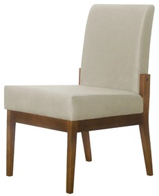 Cadeira de Jantar Helena Suede Bege - Decorar Estofados