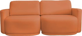 Sofá 2 Lugares Orgânico 234cm Modulado para Sala Brumma Bouclê  K01 - D'Rossi - Terracota