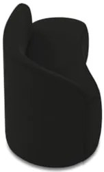 Sofá 3 Lugares Para Sala 180cm Orgânico Wendi Suede Preto I01  - Mpoze