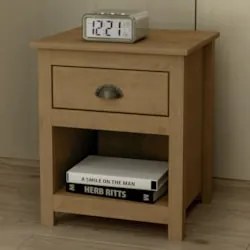 Mesa de Cabeceira Para Quarto 1 Gaveta Lázio Freijó F07     - Mpozenat