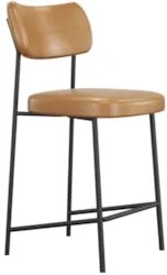 Banqueta Cozinha Média Milli Sintético Caramelo A14         - Mpozenat