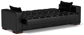 Sofá Cama Casal 3 Lugares 210cm Lisboa Corano  D03 - D'Rossi - Preto