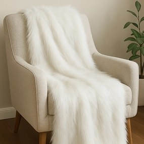Tecido Pelúcia de Pelo Alto 1,60x2,00 m para Decoração - D'Rossi - Off White