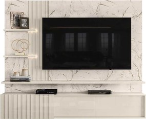 Bancada Suspensa Mesaque MDP Pintura DIP até 65 Calacata/OffWhite G97 - Gran Belo
