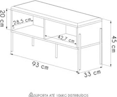 Banco Sapateira Estofada Para Quarto Pé Metal Arlo A10 Nero/Dourado -
