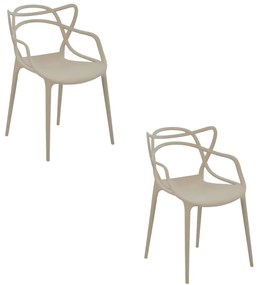 Cadeira Sala de Jantar kit2 Allegra Nude R02 - D'Rossi