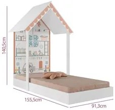 Mini Cama Infantil Montessoriana Sweetheart P13 Branco - Mpozenato