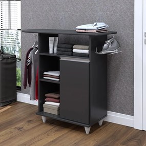 Tábua de Passar com Balcão 01 Porta Lis 107 cm - D'Rossi - Preto