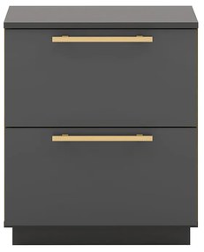 Mesa Cabeceira Quarto 50cm com 2 Gavetas Magna Alasca V01 - D'Rossi
