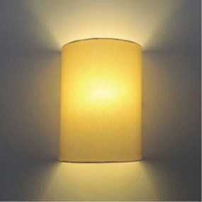 Arandela Meia Cana Retro Vivare Md-2003 Cúpula em Tecido 25/18x10cm - Bivolt