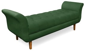 Recamier Olinda Suede 160 cm Pés Chanfrado Castanhos - D'Rossi - Verde