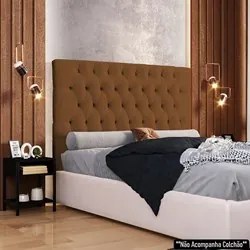 Cabeceira Casal Queen 160cm Cristal Boucle Telha e 2 Mesas Laterais Pl