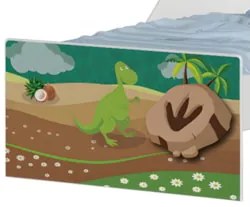 Mini Cama Infantil 148x68cm Com Proteção Lateral Dinossauro K06 - Mpoz