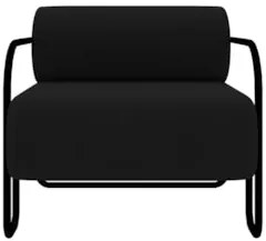 Poltrona Decorativa para Sala Industrial Kit 2 Kira Z08 Veludo Preto -