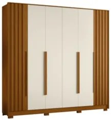 Guarda Roupa Casal 237cm 6 Portas Vinna A02 Off/Cinamomo - Mpozenat