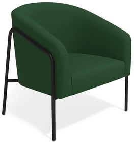 Poltrona Sala Industrial Alta Preto Stella Suede D03 - D'Rossi - Verde