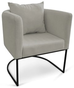 Poltrona Paola Linho Base Metálica Preto D03 - D'Rossi  - A26 Grafite