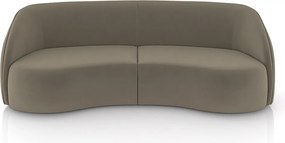 Sofá Decorativo Sala de Estar Bipartido 240cm Clarke Veludo Castor G45 - Gran Belo