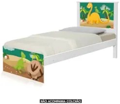 Cama Solteiro Infantil Para Colchão 188x88cm Dinossauro K06 - Mpozenat