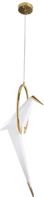 Pendente Led Aco Dourado Branco 6W 3000K Lutz
