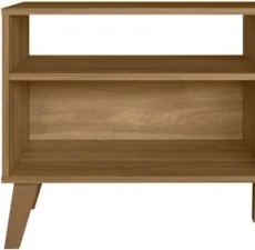 Rack Bancada Para TV 50 Pol 120cm Roby Nature/Off Z49      - Mpozenato