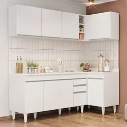 Armário de Cozinha Modulado de Canto Esquerdo 4 Peças CP50 Balcão com