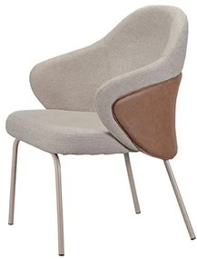 Cadeira Groove Assento Stone PU Cammel Base Fendi - 77352 Sun House