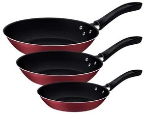 Jogo de Frigideiras Tramontina Linz 3 Peças Alumínio Antiaderente Starflon Vermelho