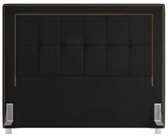 Cabeceira Cama Box Casal Queen 160cm Paolla Z37 Veludo Preto - Mpozena