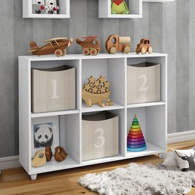 Organizador Aquarela Com Pés 6 Nichos - Branco HP