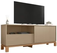 Rack Bancada Para TV 55 Pol 150cm Lucca Areia/Freijó C01 - Mpozenato