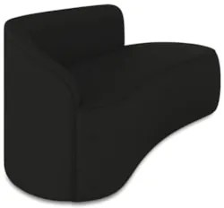 Sofá 3 Lugares 180cm Wendi e Poltrona Steve Suede Preto I01  - Mpozena