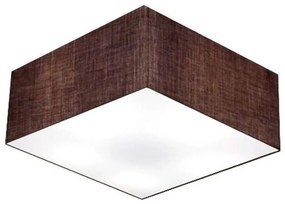 Plafon Quadrado Md-3012 Cúpula em Tecido 21/50x50cm Café - Bivolt
