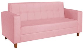 Sofá 2 Lugares Denver Suede Rosa Bebê - ADJ Decor