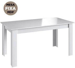 Mesa Fixa De Jantar Cozinha Multiuso 140x78cm - Branco