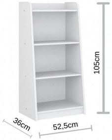 Estante Multifuncional Infantil 4 Prateleiras - Branco/rosa