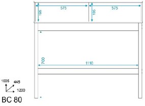 Mesa para Computador Escrivaninha Aparador Preto Pinus