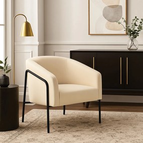 Poltrona Sala Industrial Alta Preto Stella Suede D03 - D'Rossi - Bege