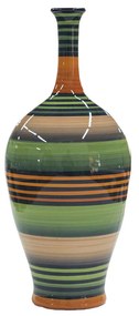 Vaso Garrafa decorativo em Cerâmica Carolina Haveroth – Maruaga Listrada Fosco