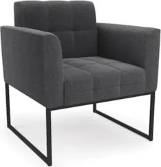 Namoradeira e Poltrona Industrial Preto Ana Bouclé Grafite - Ibiza