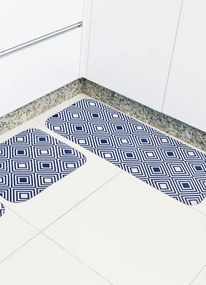Tapete de Cozinha Estampado Tapetes Junior Azul