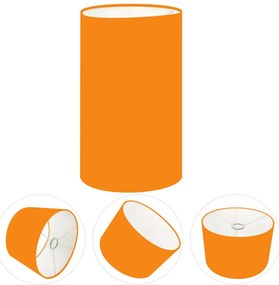 Cúpula Abajur Cilíndrica Cp-8002 Ø13x30cm Laranja