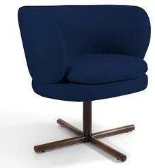 Poltrona Decorativa Sala de Estar Melissa Base Xis Giratória Veludo C-