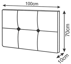 Cabeceira Painel Nina para Cama Box Solteiro 1,00 m Estofada Suede Crepe