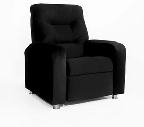Poltrona Do Papai Reclinável Madri Suede Preto
